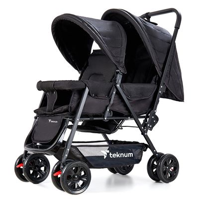 Eazy Kids Teknum Double Baby Stroller - Black